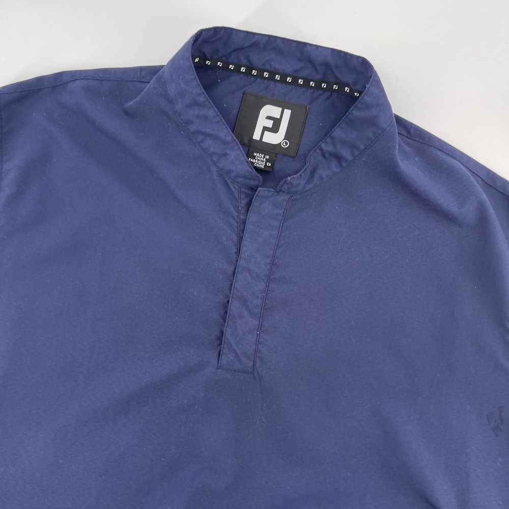 FJ FootJoy Mens Golf Vest Blue‎ Pullover Sleeveless 1/4 Zip L